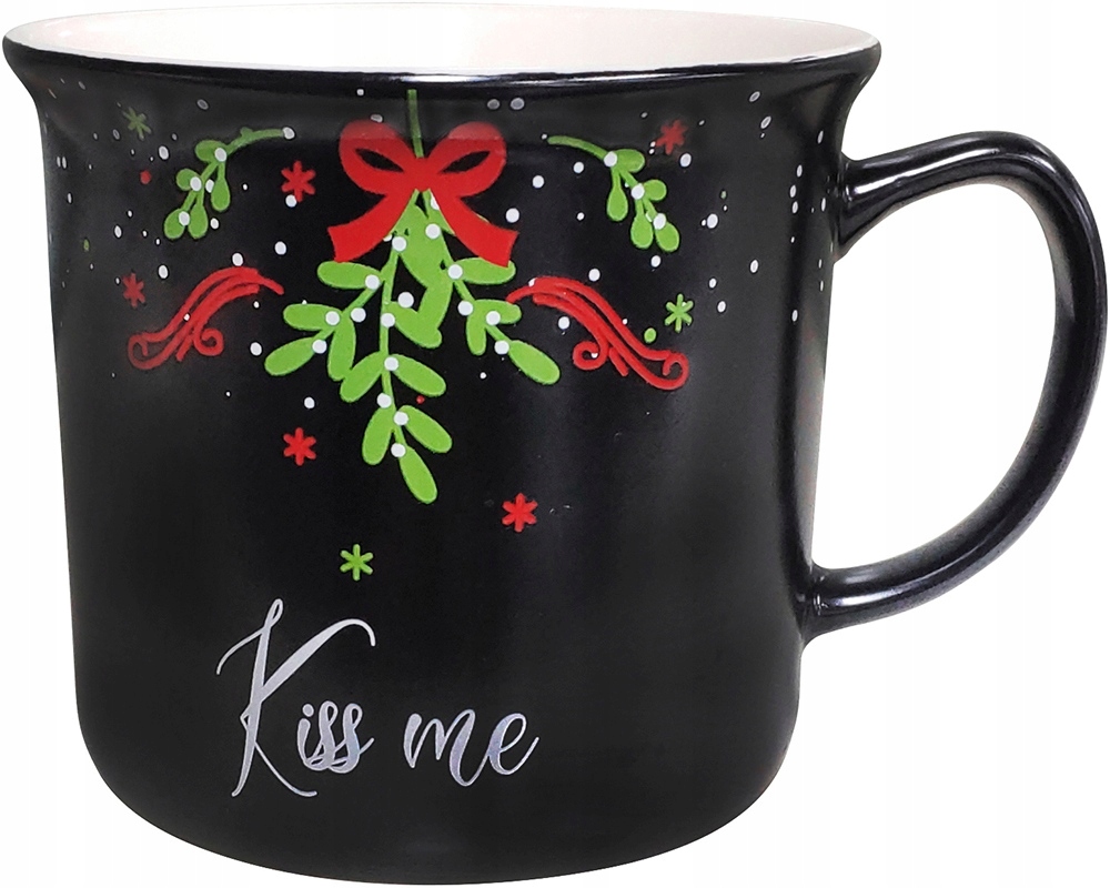 

Kubek 350ml Czarny Kiss Me zimowy świateczny