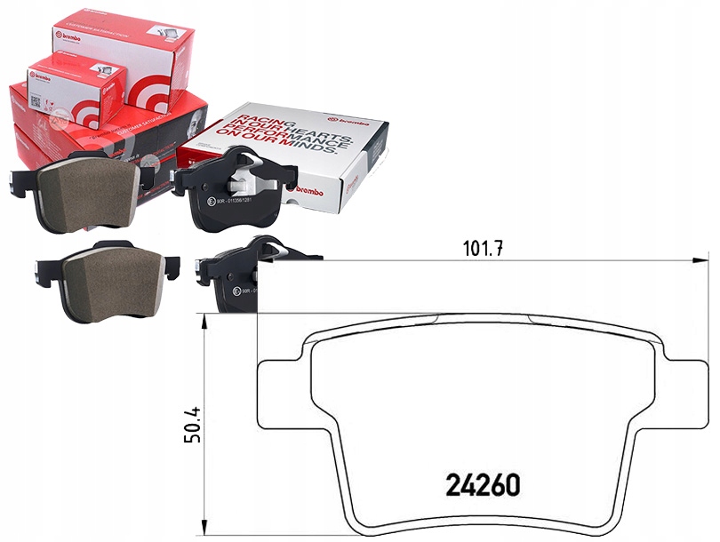 Brzdové Destičky Ford Mondeo III 04-07 Zadní Brembo