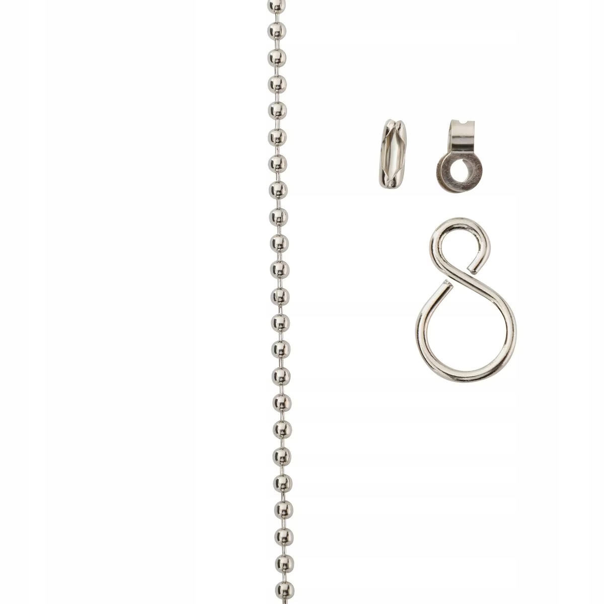 Łańcuszek kulkowy 3,2mmx0,6m niklowany łańcuch Średnica drutu 0 mm