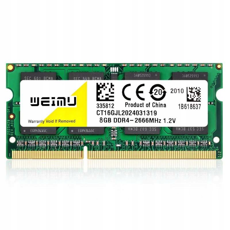 Ram Pamäť DDR4 8GB 2666MHz PC4 21300 Sodimm 1.2V Notebook CL19