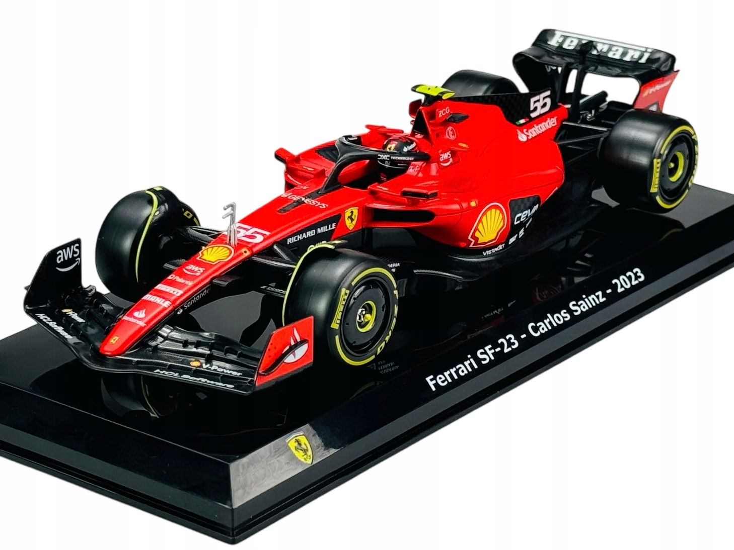 Bburago 2023 Ferrari F1 SF-23 #55 Sainz Vitrína 1:24 Vzorec 1 26808