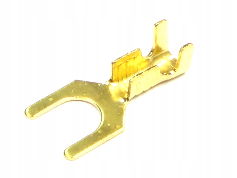 Konektor nieizolowany widełki 5mm 2,5mm2 100 sztuk