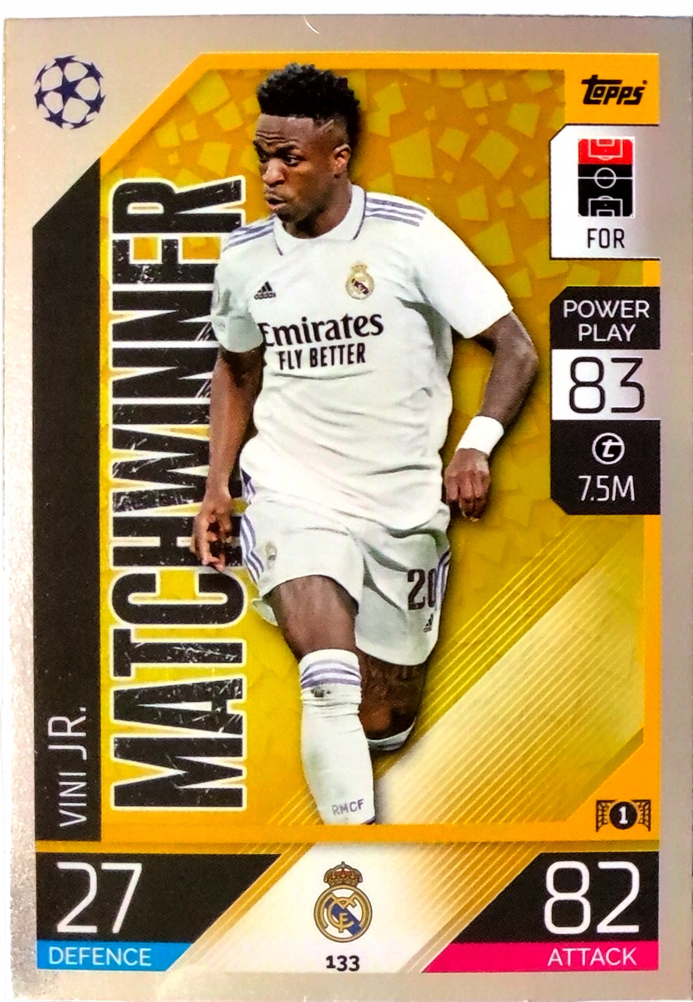 Topps Match Attax 2022-2023 Matchwinner 133 Vini Jr. Real Madryt