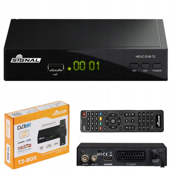 Tuner DVBT2 HEVC dekoder TV PVR T2BOX Signal Sklep, Opinie, Cena w Allegro.pl