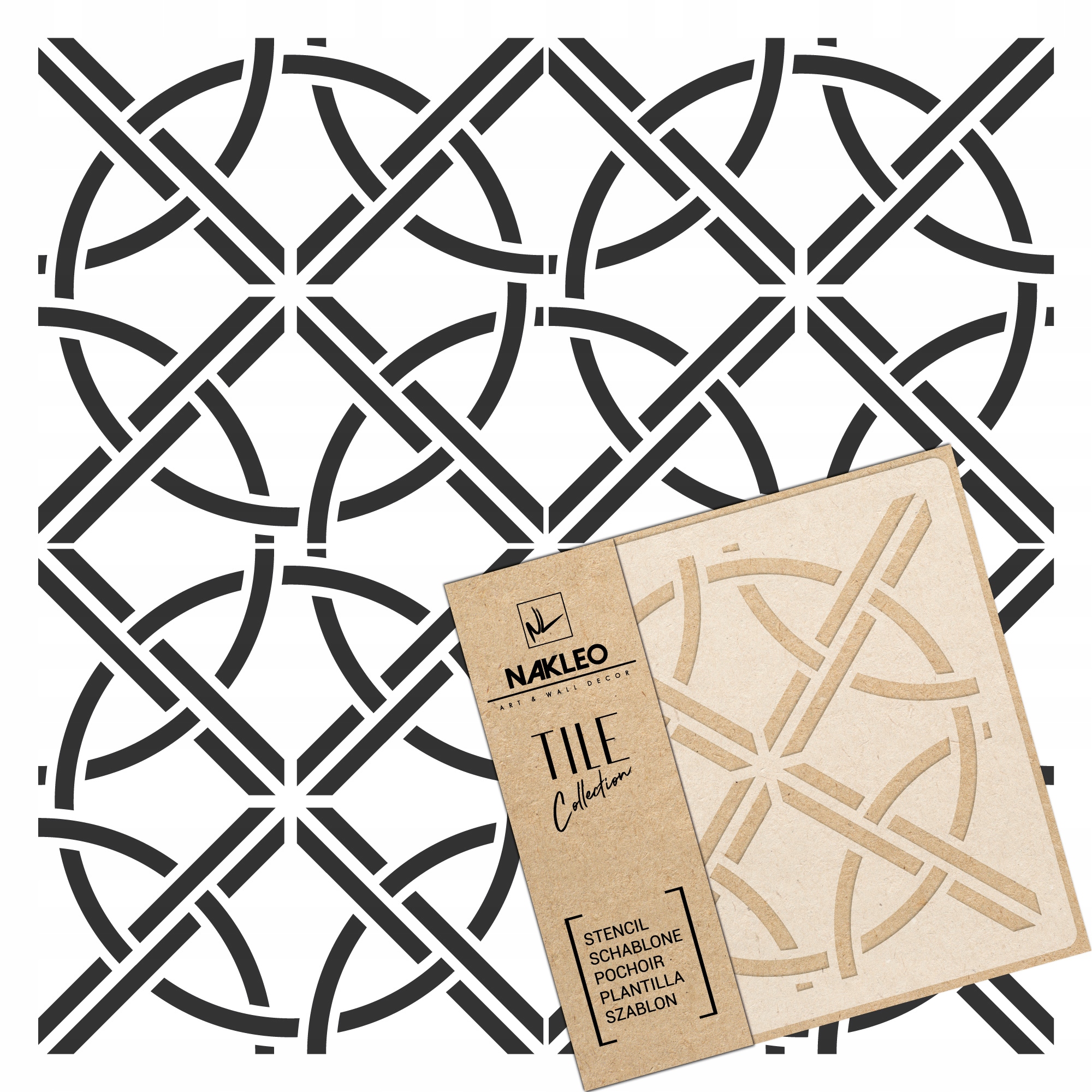 Malířská šablona Dlaždice Opakovaně Použitelný 60x60 cm Geometrický Tarragona