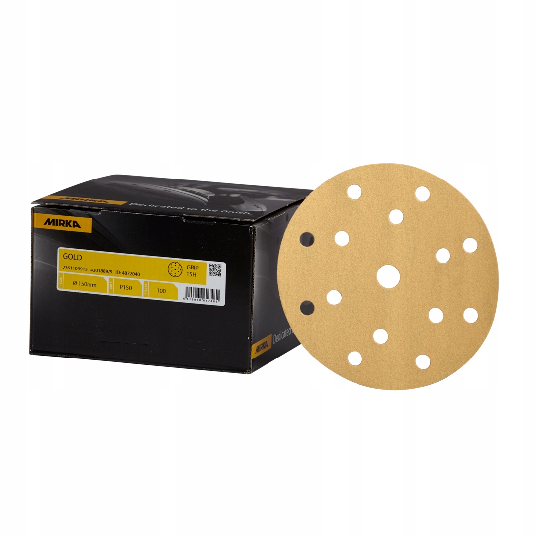 

Mirka Gold Papier Ścierny Krążek 150mm P150 100szt