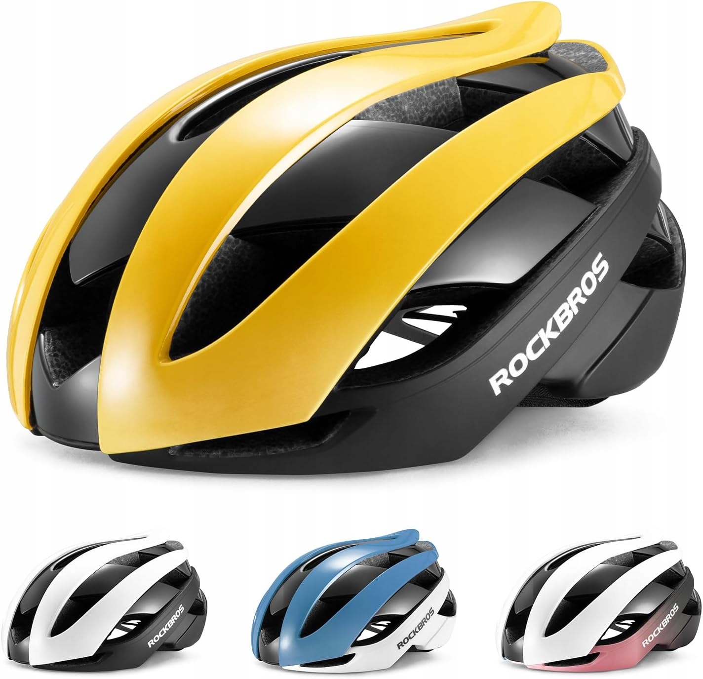 Rockbros Kask Rowerowy Uniwersalny Lekki Żółty rozm. M 55-58CM