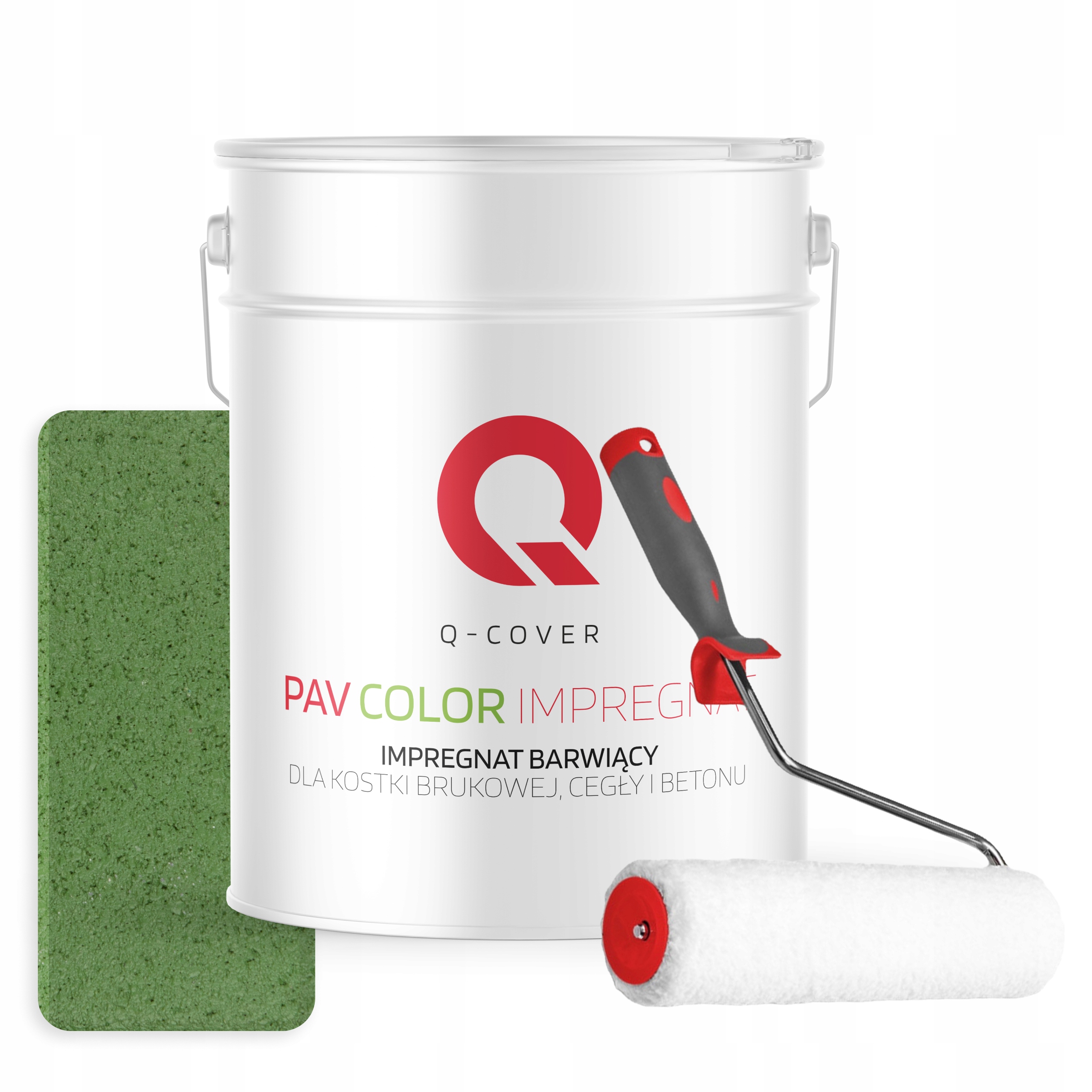 Barvící impregnát na betonu kostky 10 l Zelený travnatý Uv váleček
