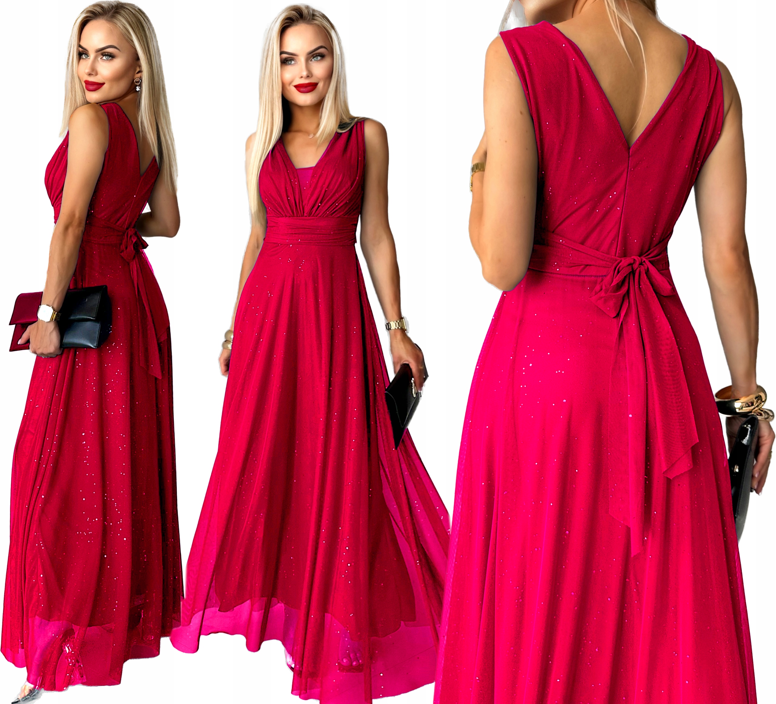 Návštěvní Šaty Dámská šifonová s brokátem svatební hostina L XL Sophia