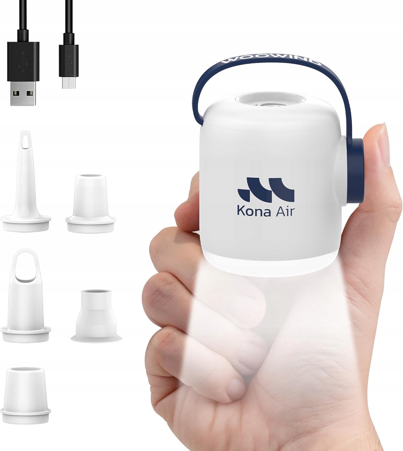 Pompka Elektryczna Mini Akumulatorowa Led 2000mAh Usb-c