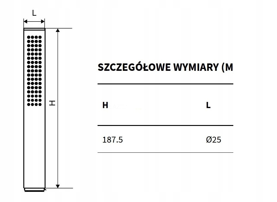 EXCELLENT SŁUCHAWKA PRYSZNICOWA BIAŁA AREXSH023WH Marka Excellent