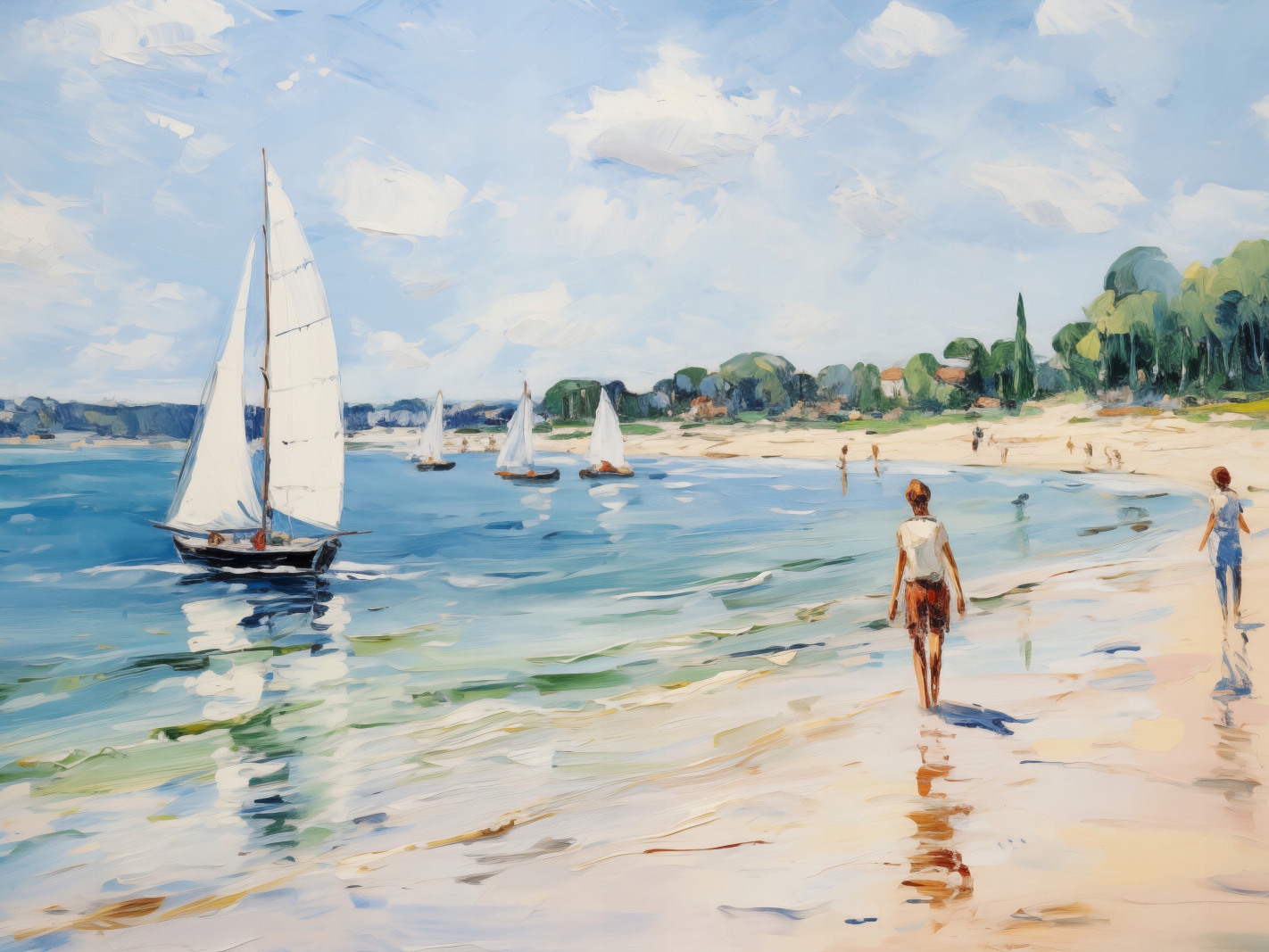 Plagát 100x75 cm Život na brehu