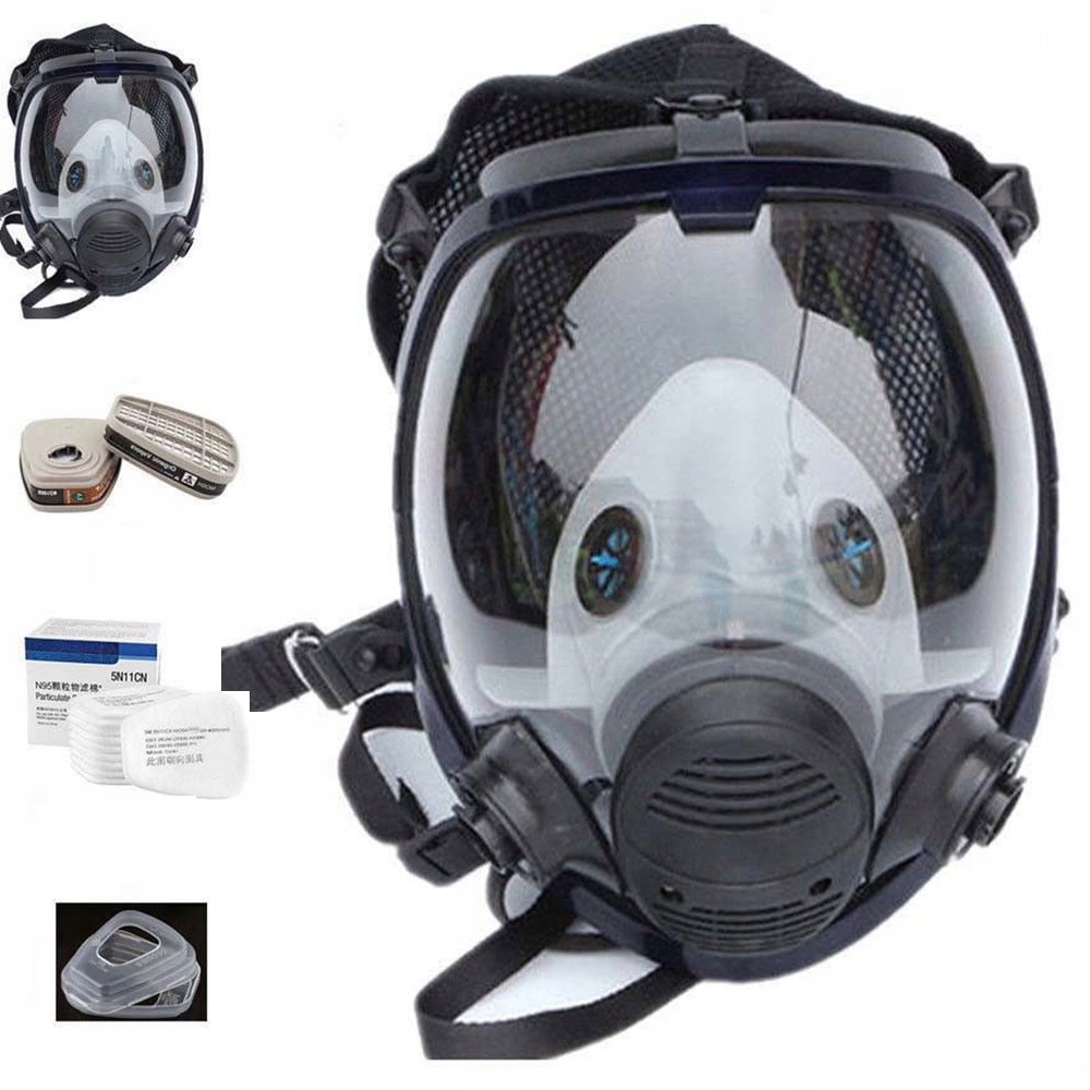 ПОЛНАЯ СИЛИКОНОВАЯ МАСКА ЯД МАСКА С РЕСПИРАТОРОМ