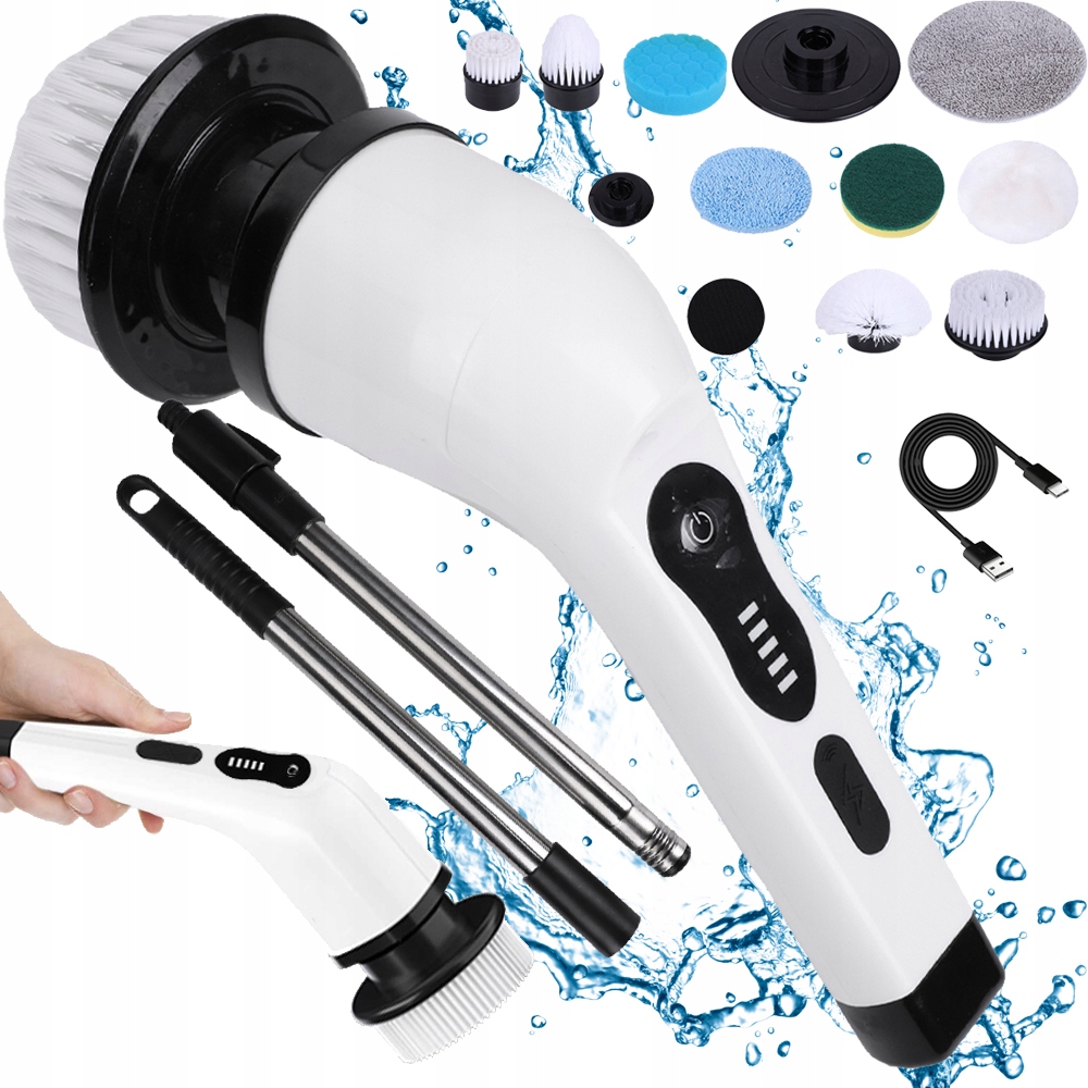 Levně Elektrický Rotační Kartáč Na Čištění, Multifunkční Mop 9V1