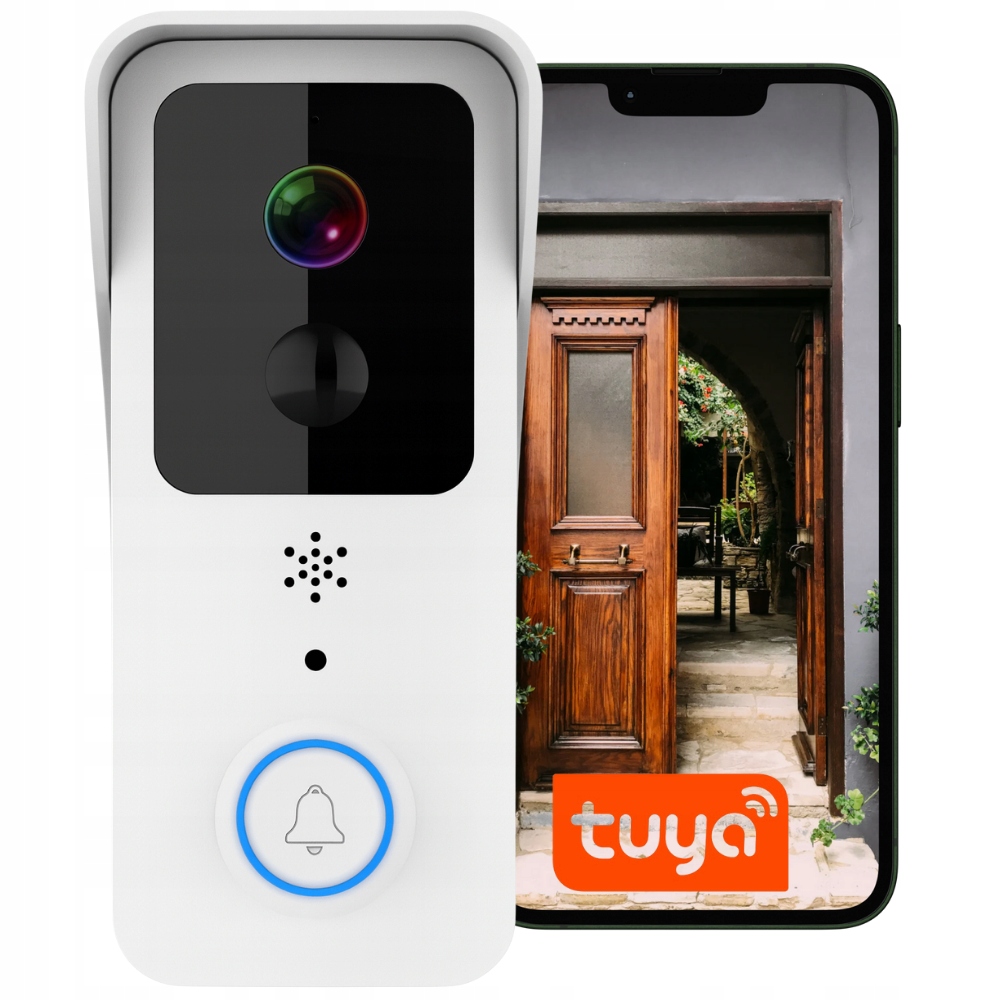 Bezdrôtový Zvonček S Kamerou Na Dvere Brány Wifi Tuya Diaľkový Náhľad 12V