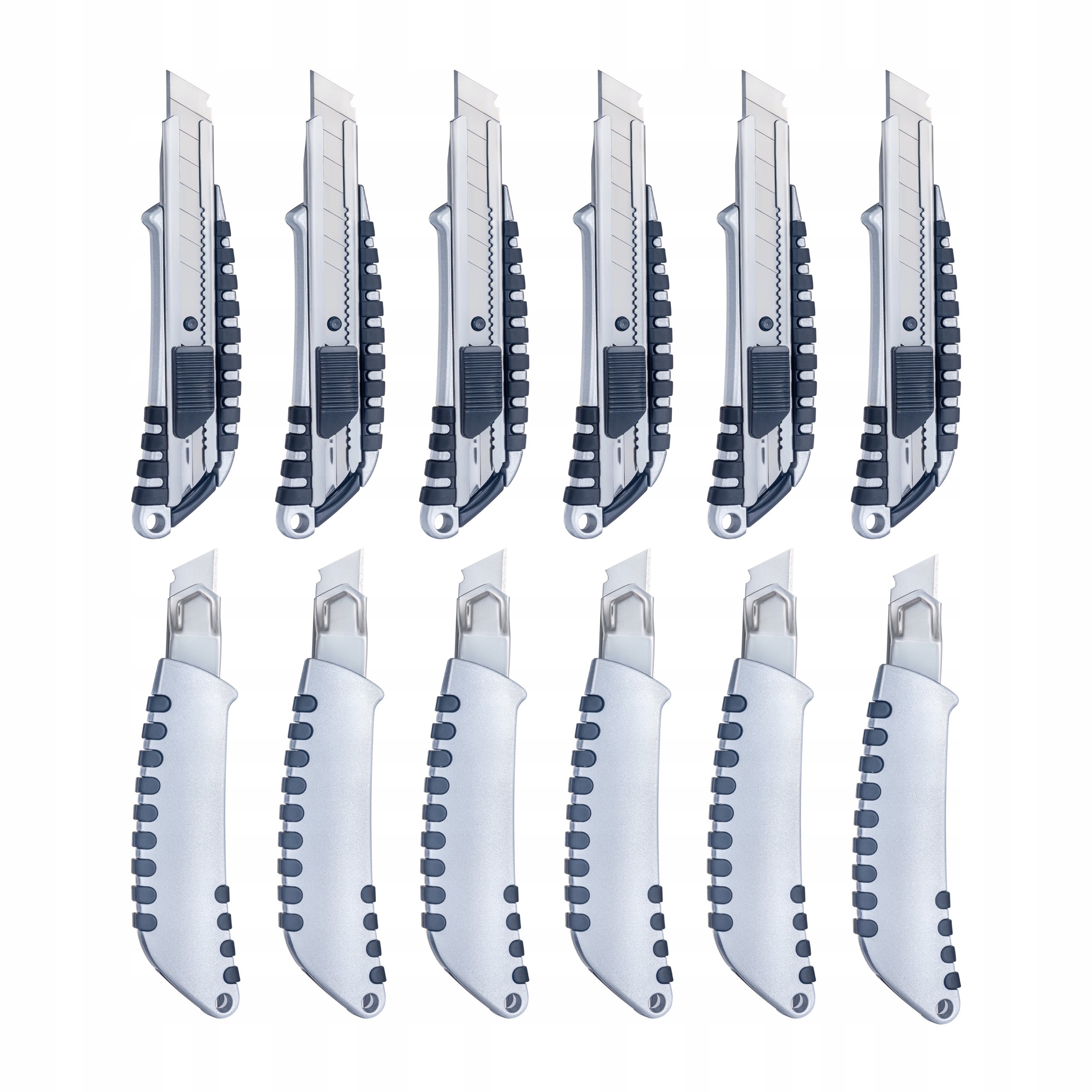 ZESTAW 12 NOŻY DO TAPET Z ŁAMANYM OSTRZEM 18 MM