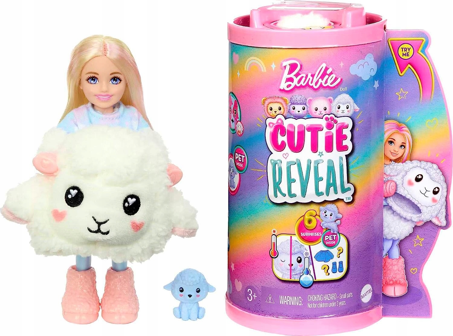 BARBIE CUTIE REVEAL LALKA CHELSEA W PRZEBRANIU OWIECZKI