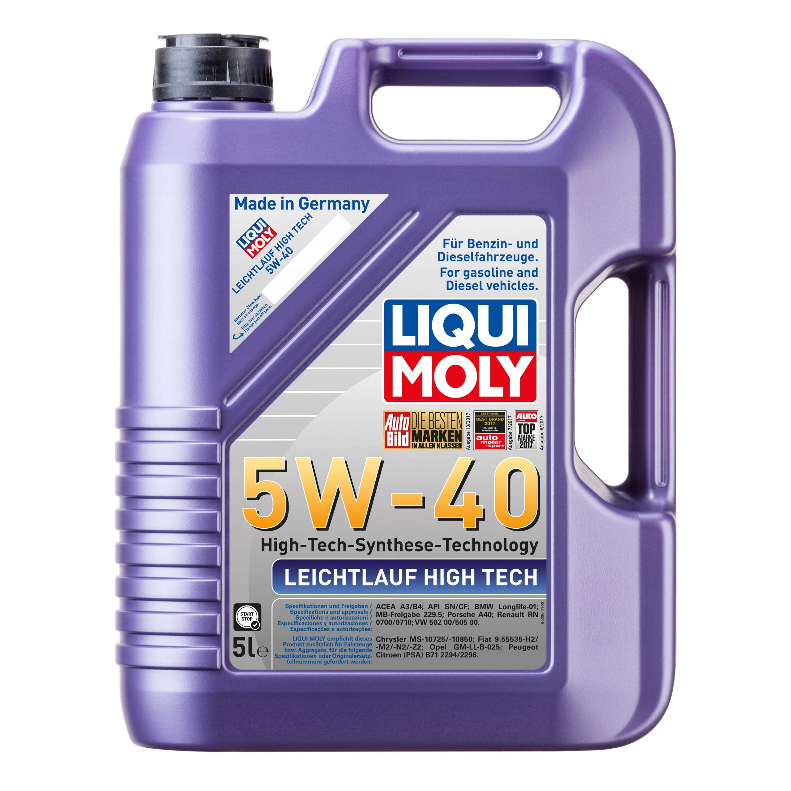 Liqui Moly Leichtlauf High Tech 5W40 5L Olej silnikowy