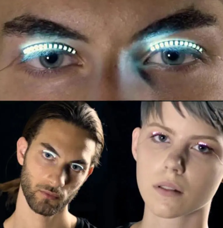 Premium świecące nakładki na rzęsy Ledowe imprezowe Karnawałowe 2 KOLORY EAN (GTIN) 5904231212421