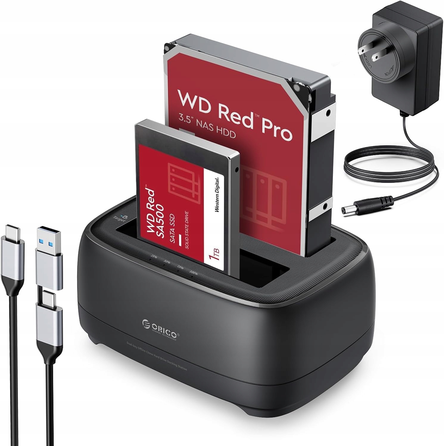 Dokovací stanice pro pevné disky Orico DD28C3-C 2,5 a 3,5 palců