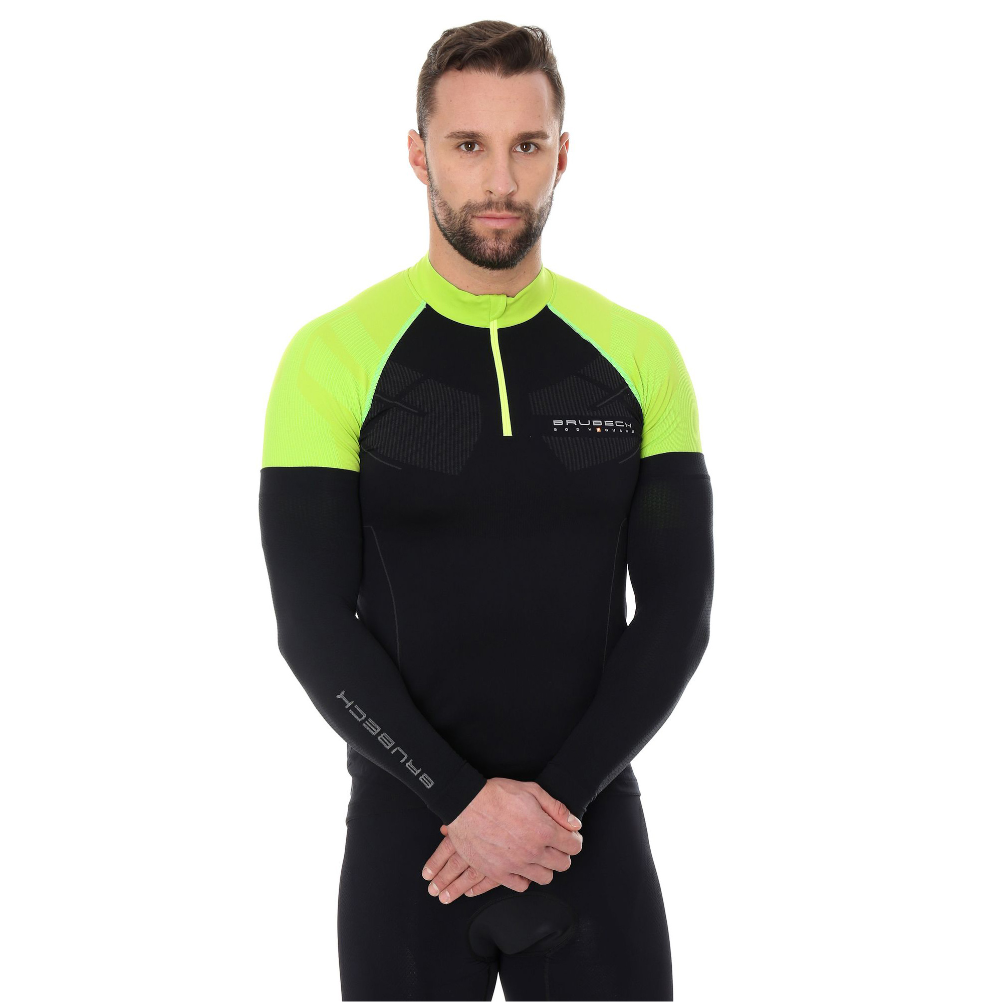 RĘKAWKI ROWEROWE BRUBECK kolarskie NA ROWER termoaktywne OCIEPLACZE Kolor czarny