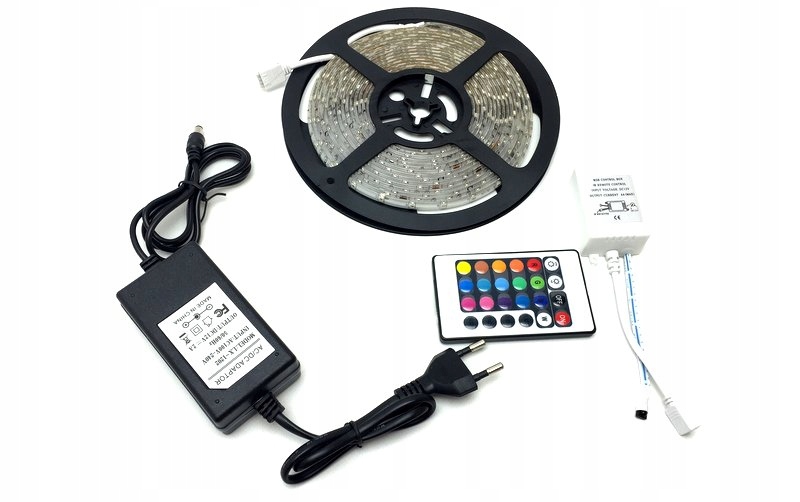 Barevná Led Páska Smd Rgb Dálkový Ovladač 5M Diody 16 Barev