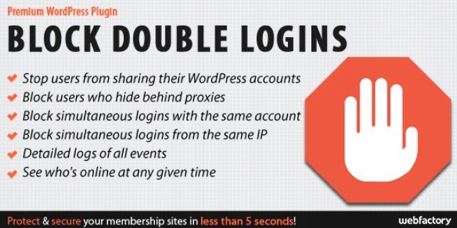 WordPress Block Double Logins plugin – 3min24/7