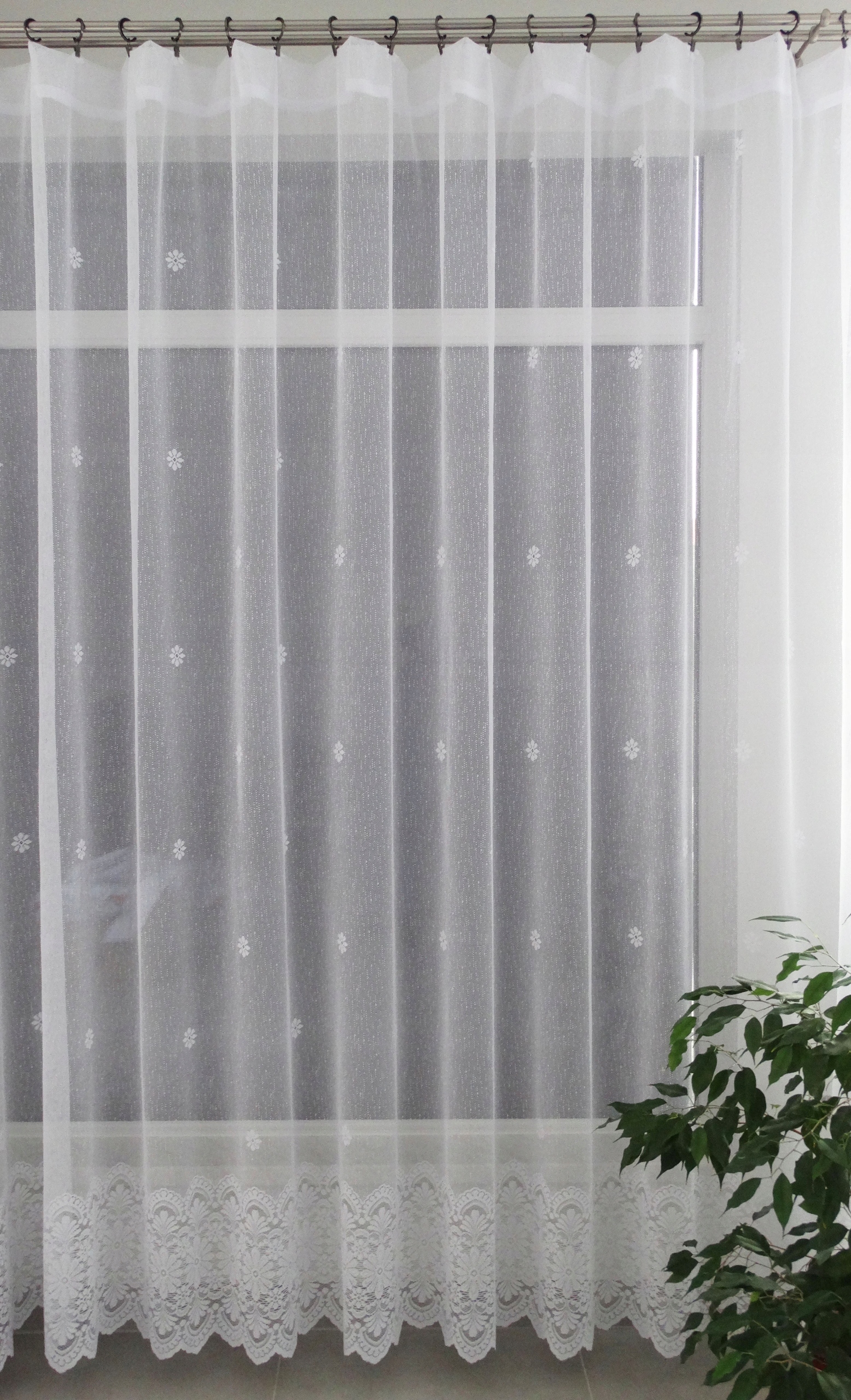 Mg Záclona 4557 Bílá 300x250 s páskou polský