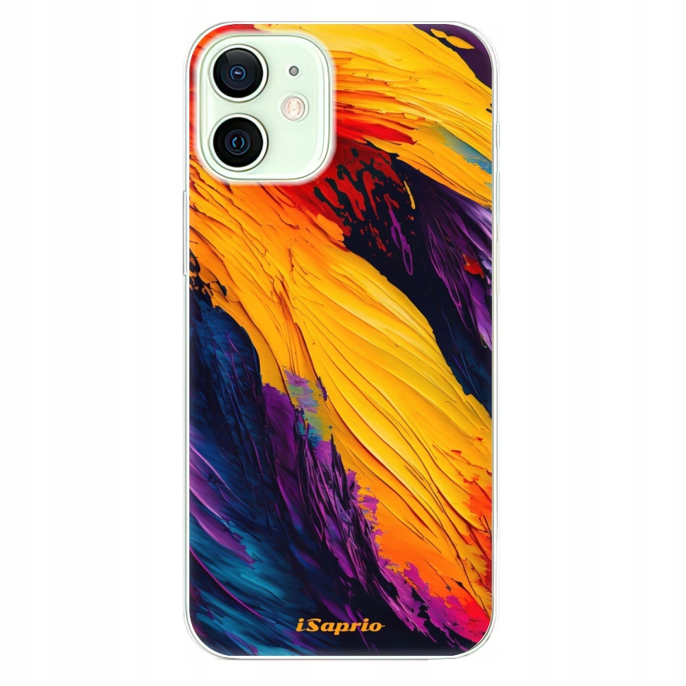 Silikonowe etui iSaprio Orange Paint na iPhone 12