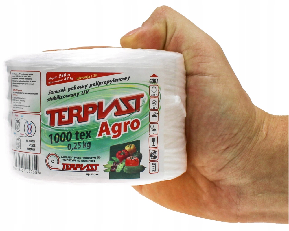 SZNUREK ROLNICZY DO KLIPS DO POMIDORÓW BIAŁY 250M Stan opakowania oryginalne