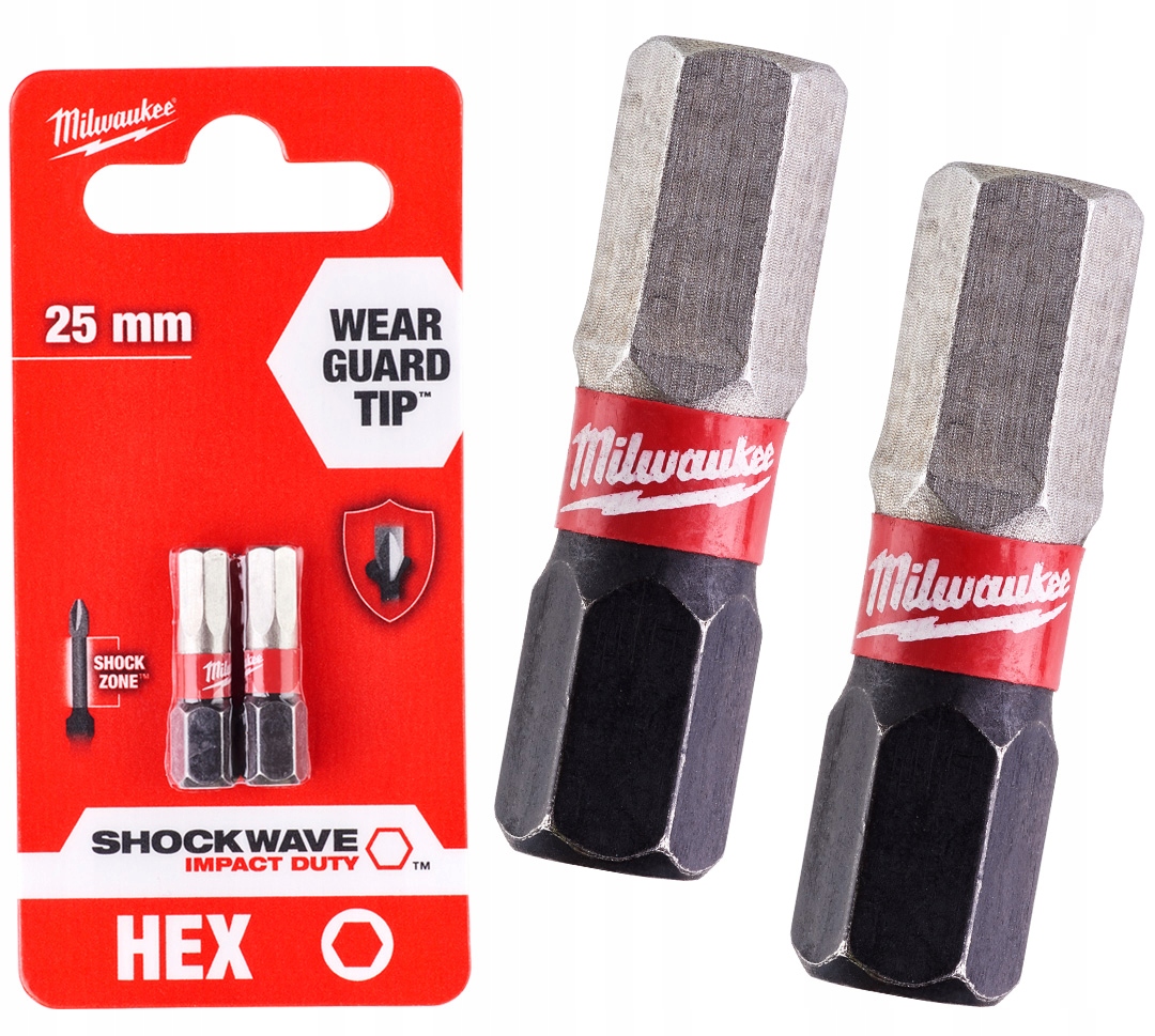 

Milwaukee Bit Udarowy Końcówka Shockwave Hex 8,0mm