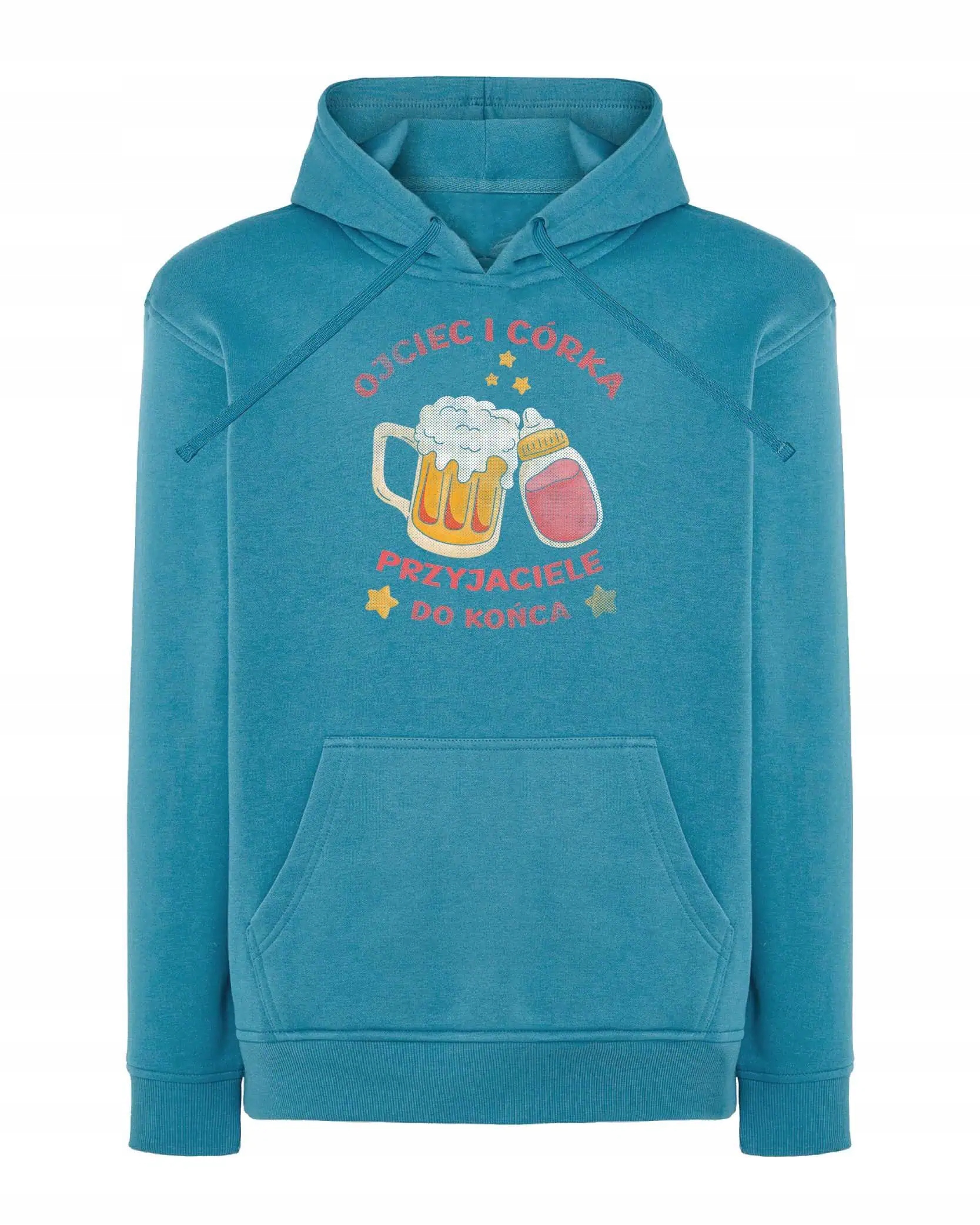 Mikina s kapucí pro otce a dceru Přátelé Vtipná modrá L