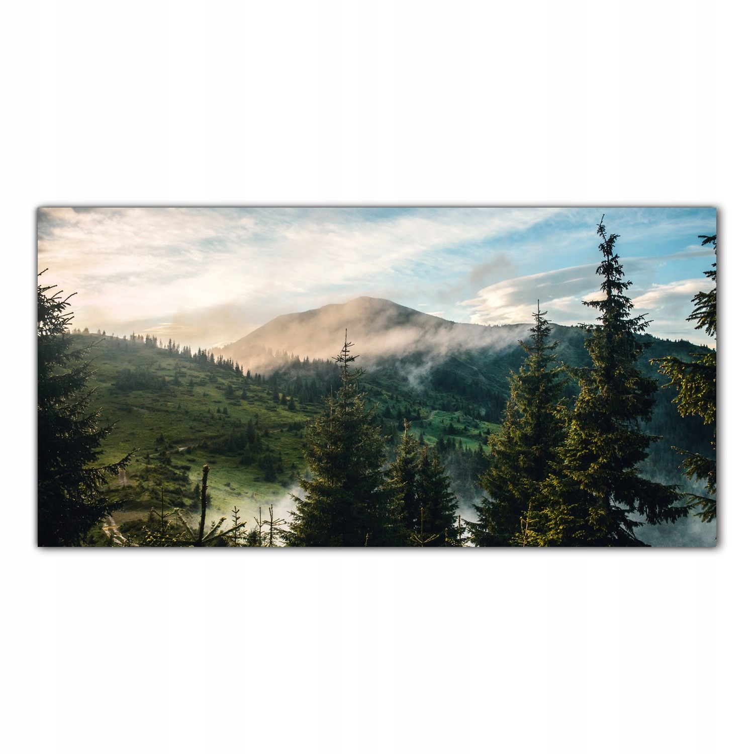 

Hartowany Obraz Szklany Góry Mgła Krajobraz 120x60