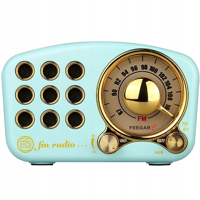 Feegar RETRO Radio FM kuchenne Bluetooth Vintage Kod producenta Retro Blue