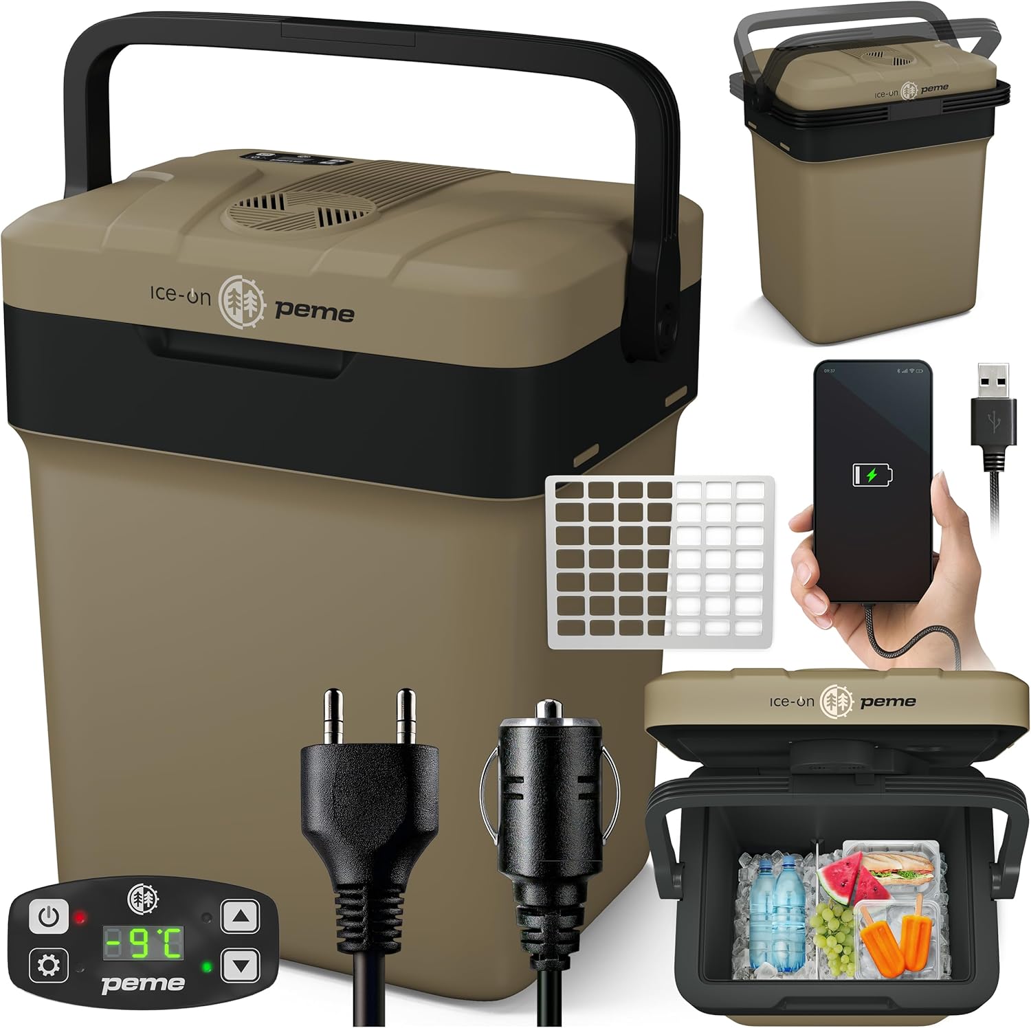 Elektrická Turistická Chladnička 25,7 L 12 V 230 V S Usb