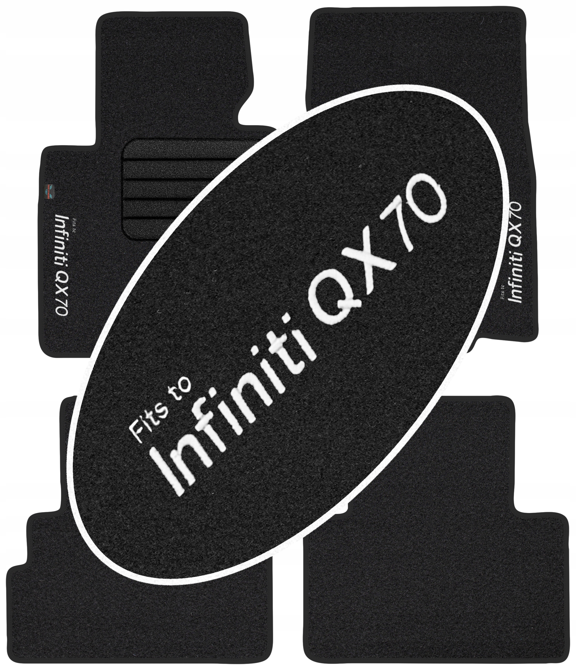 

Infiniti QX70 2013-2017 Welurowe z Napisem