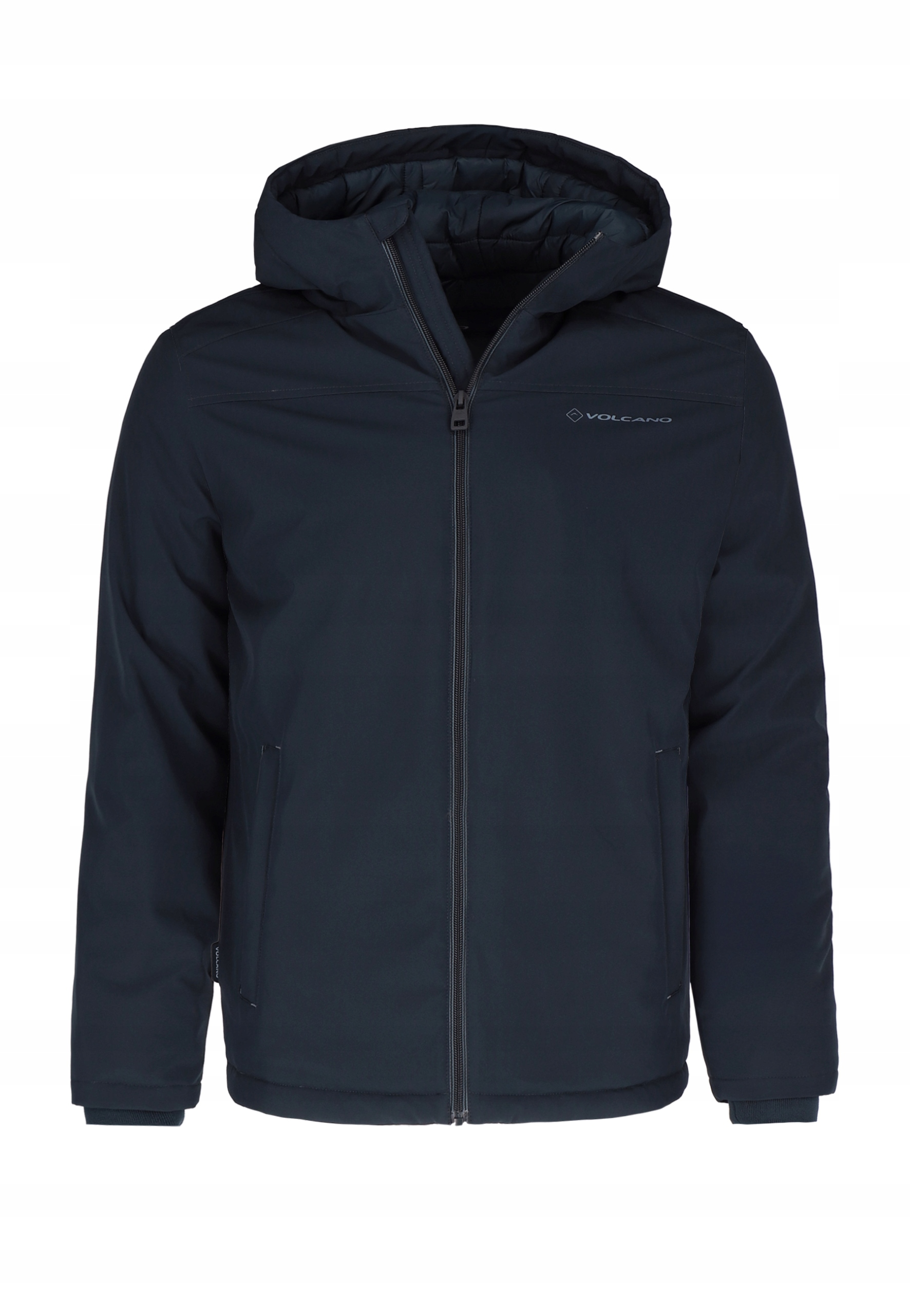 Volcano modrá pánská hladká bunda s kapucí, velikost 3XL