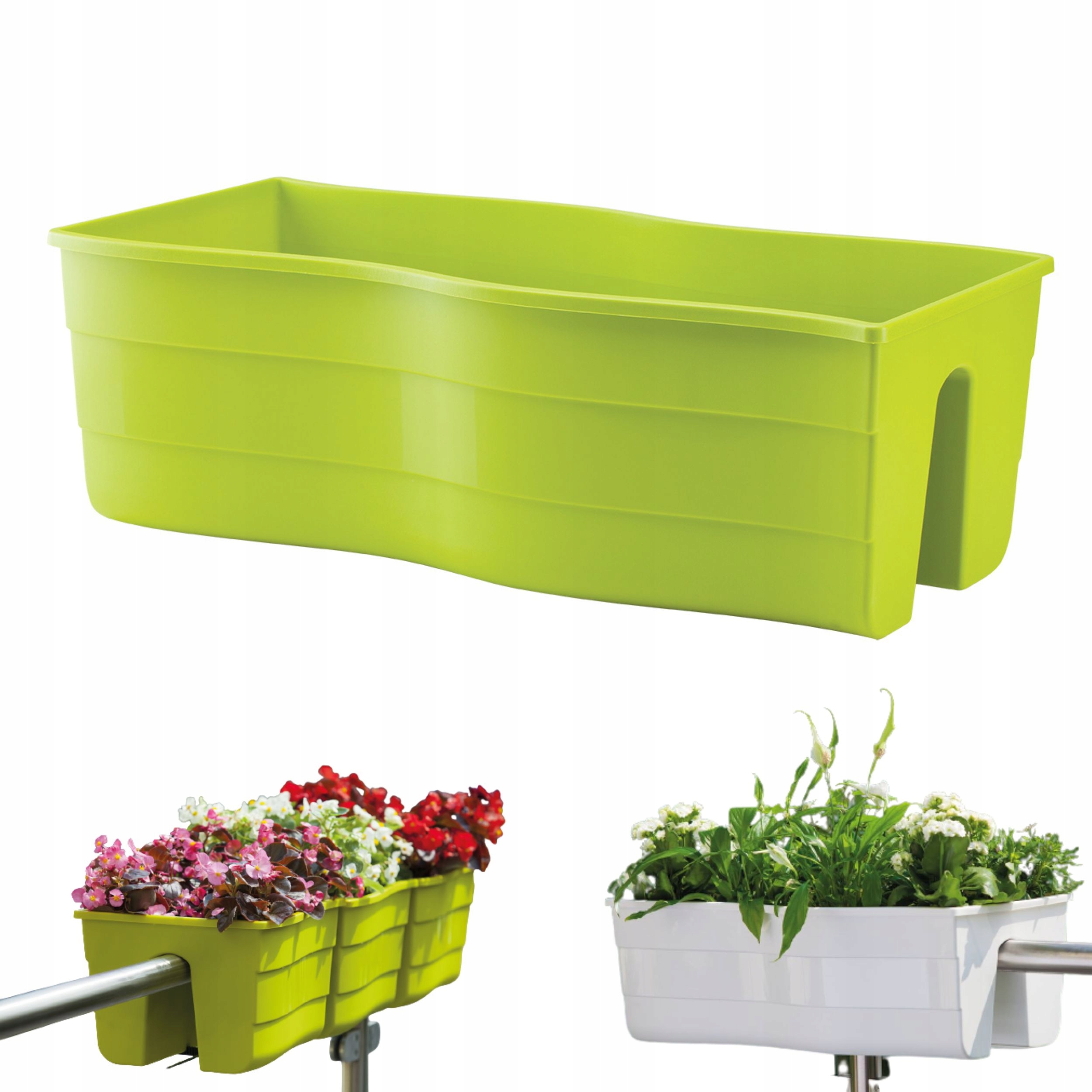 

Doniczka na balustradę Wave dł.60cm Skrzynka Fala