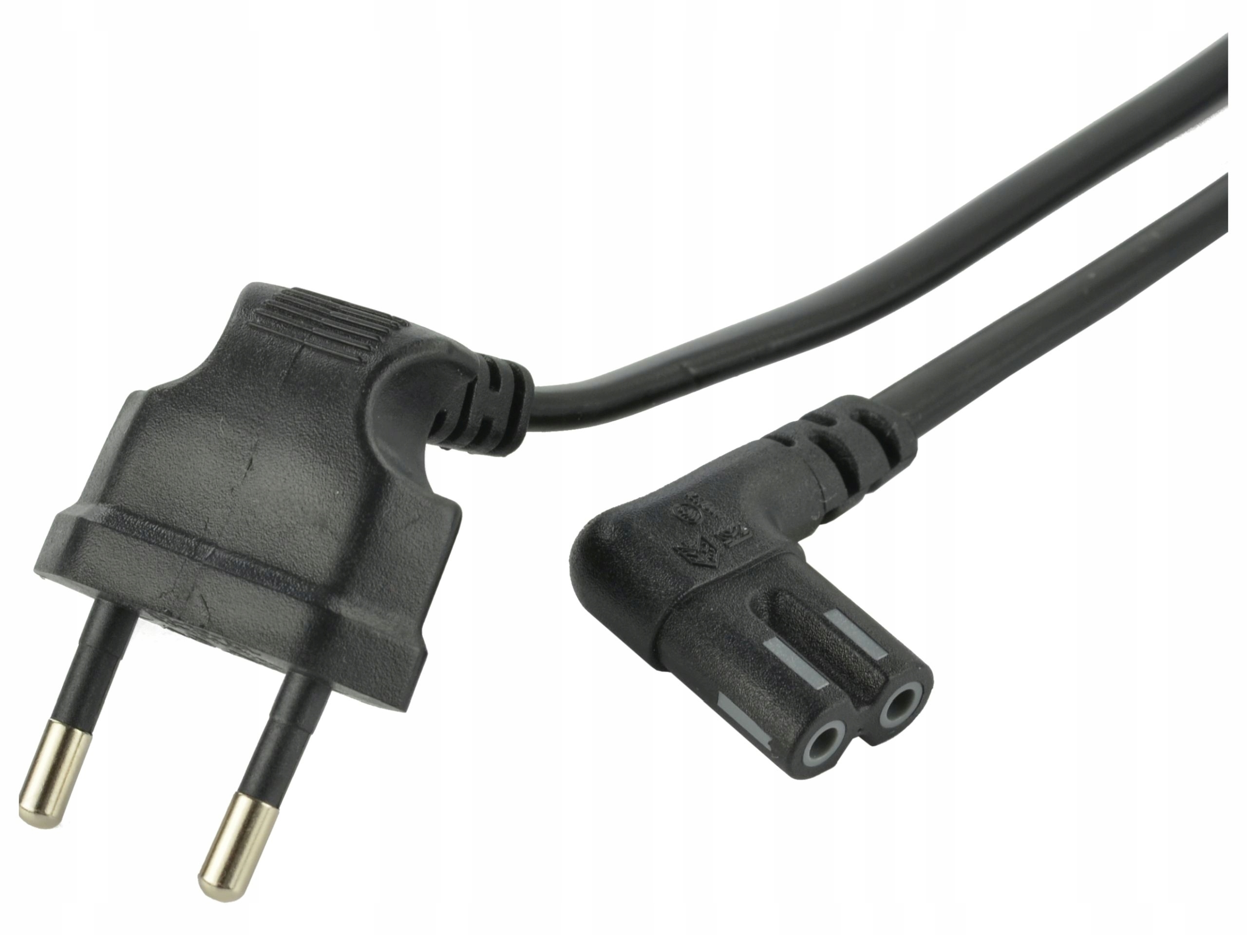 

Kabel zasilający LCD Rtv Agd ósemka C7 kątowy 2m