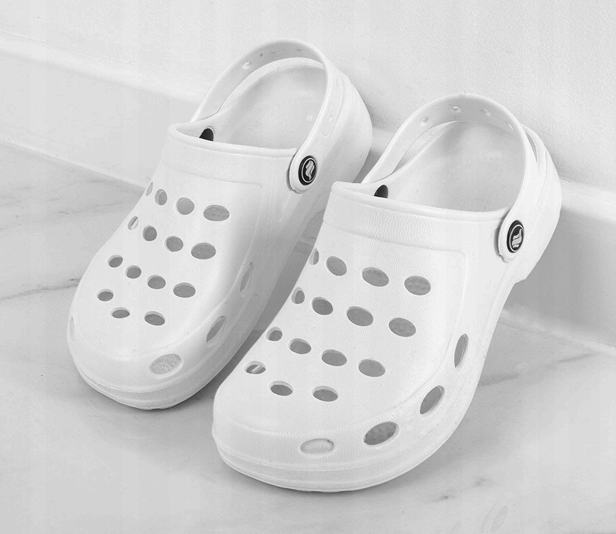 CHODAKI BIAŁE LEKKIE KLAPKI KROKSY MEDYCZNE 41 Rozmiar 41