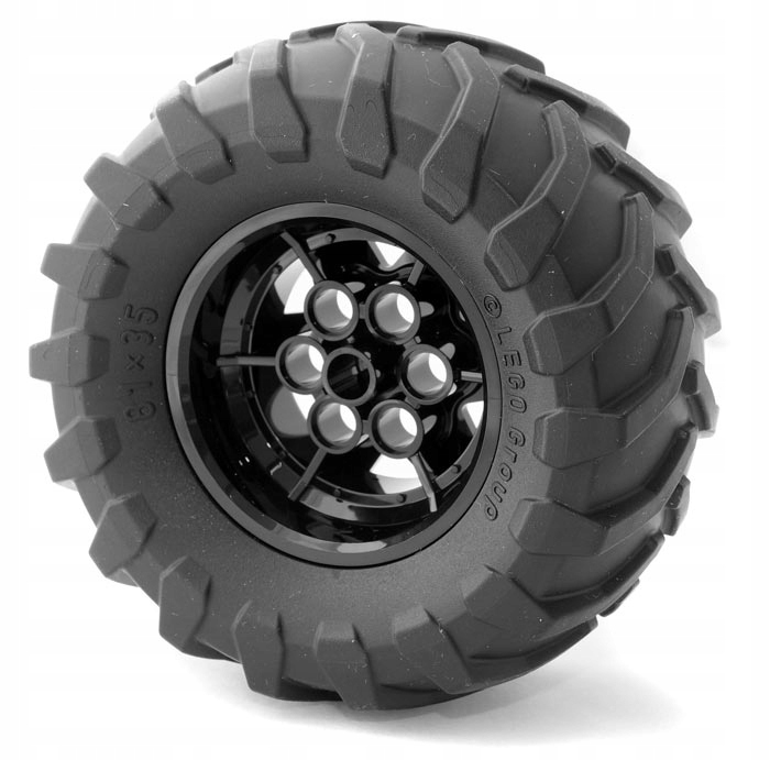 55981 Lego 4x tire rim 30.4x14 Black Light Grey 30391/92402 