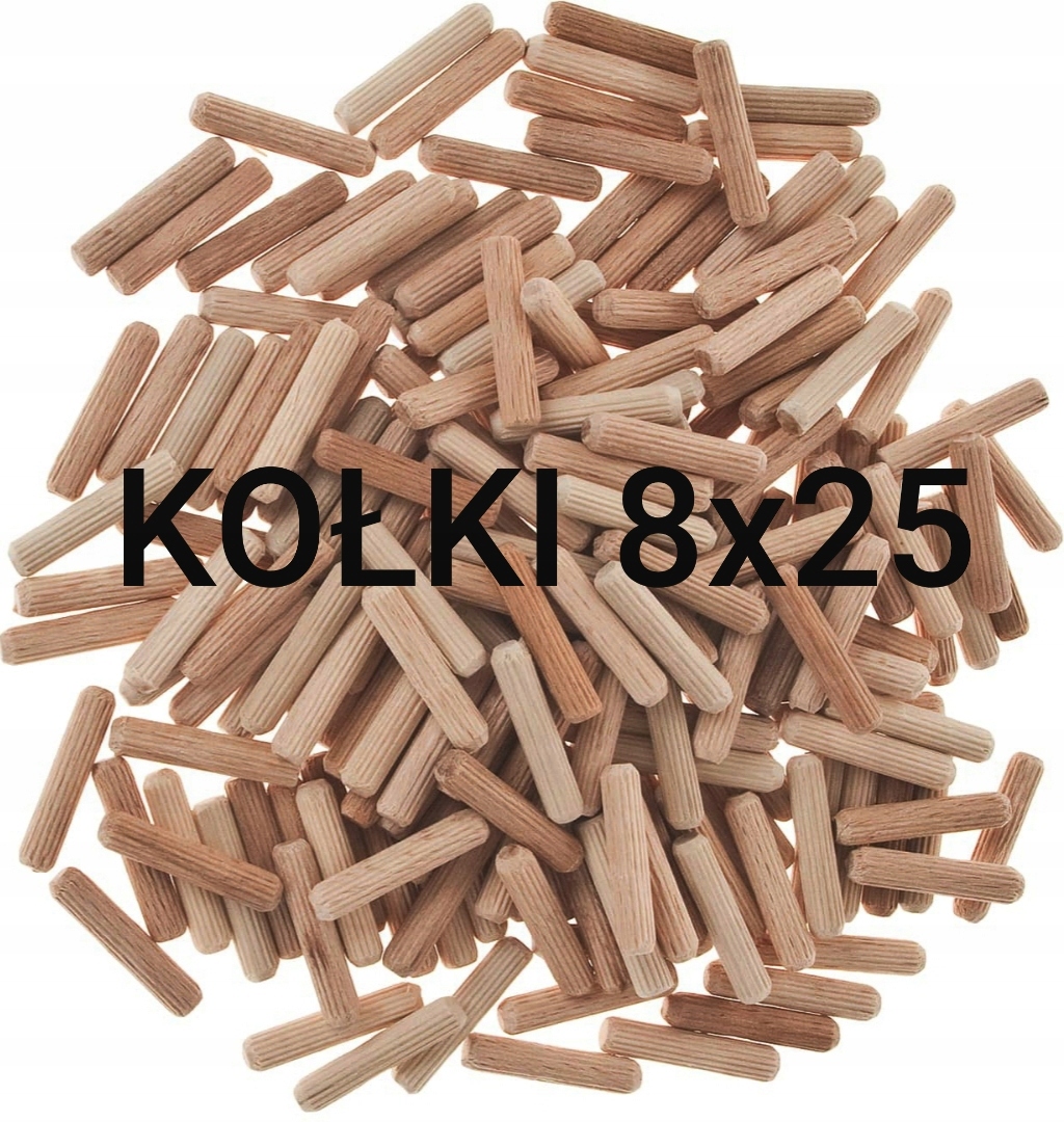 

Kołki montażowe, meblowe 8x25 drewniane 1200szt