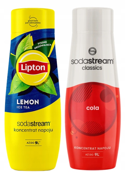 2x Koncentrat Syrop SodaStream Lipton Lemon Ice Tea, Cola