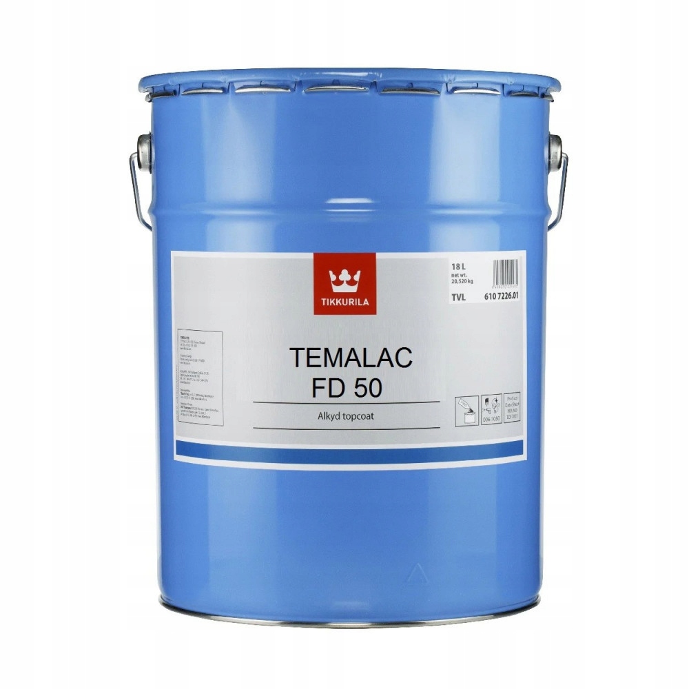 Farba TikkurilaTemalac Fd 50 Ral 9005 18L
