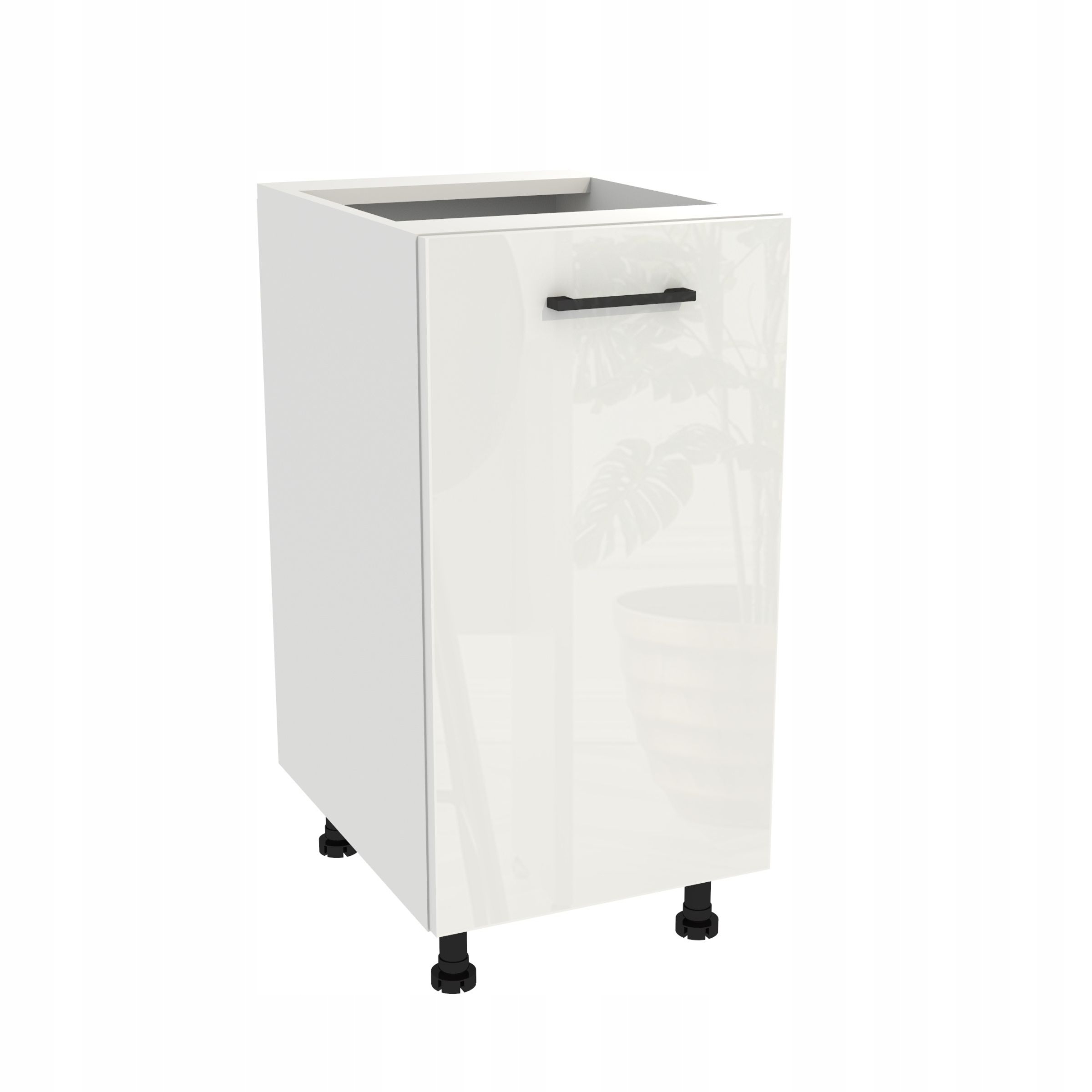 Spodná kuchynská skrinka 40 Capri korpus Biela predná strana Biely Akryl Lesk