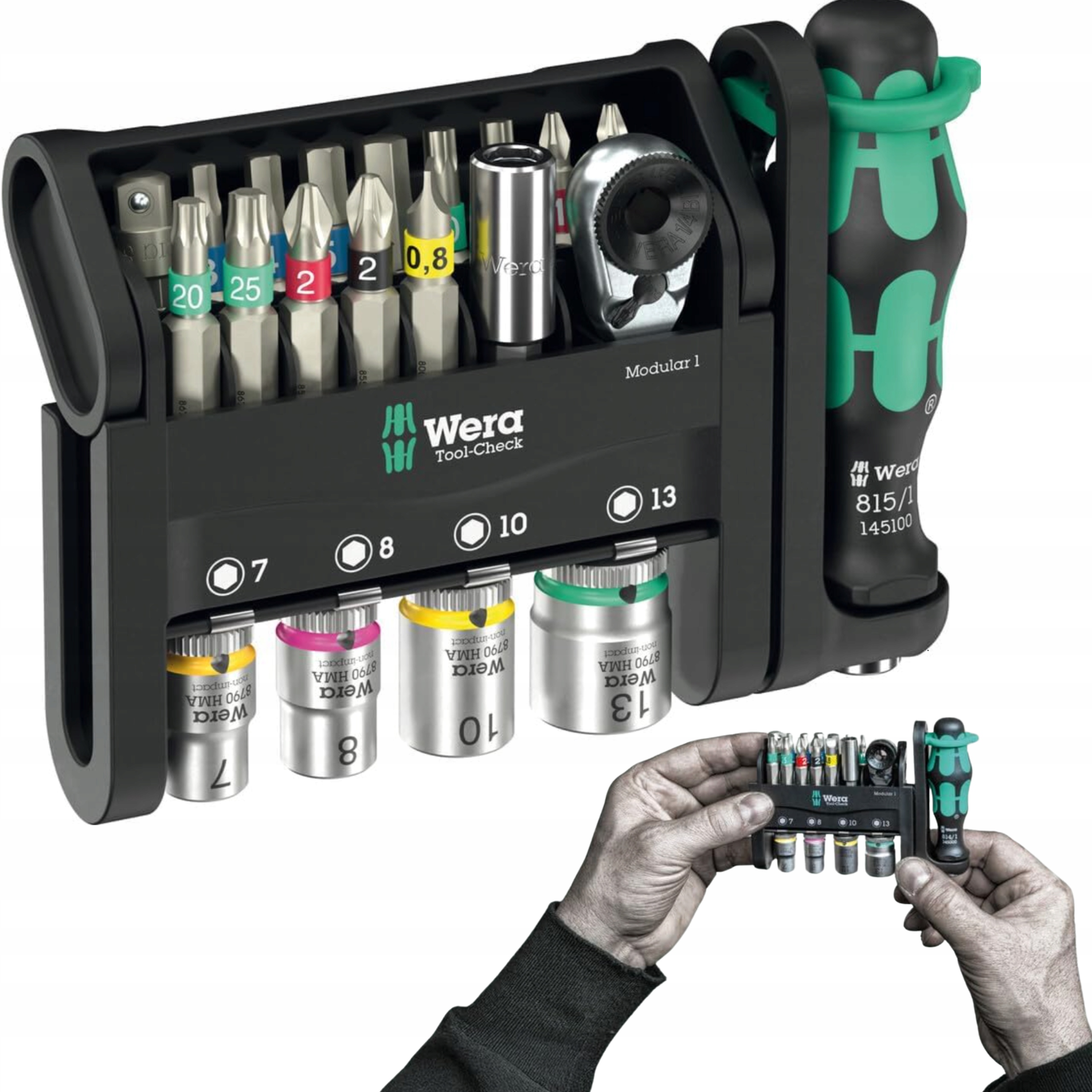 Wera Tool-check Modular 1 Sada Náradia 21 Ks Račňa 1/4