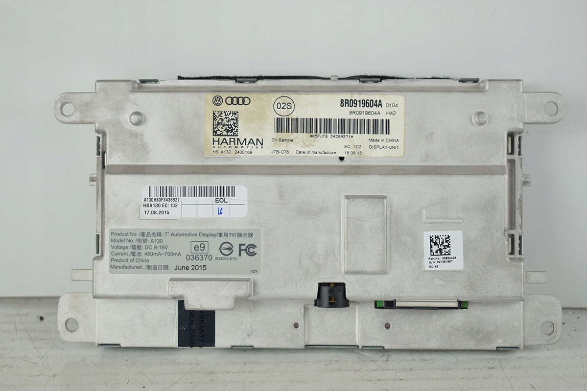 Bildschirm AUDI A5 Q5 8R0919604A