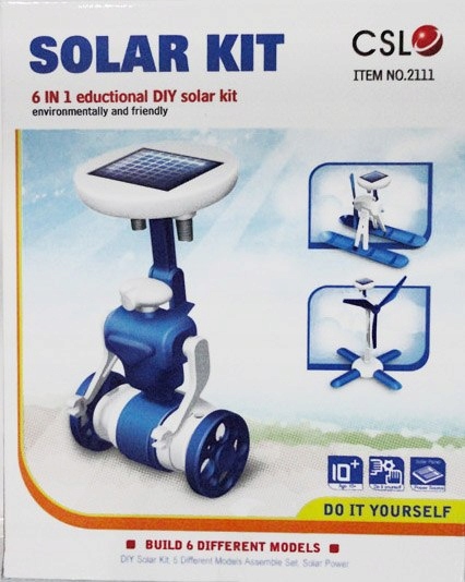 Roboty solarne 6w1 - Solar Kit - wiatrak, helikopter, auto, robot Wiek dziecka 10 lat +