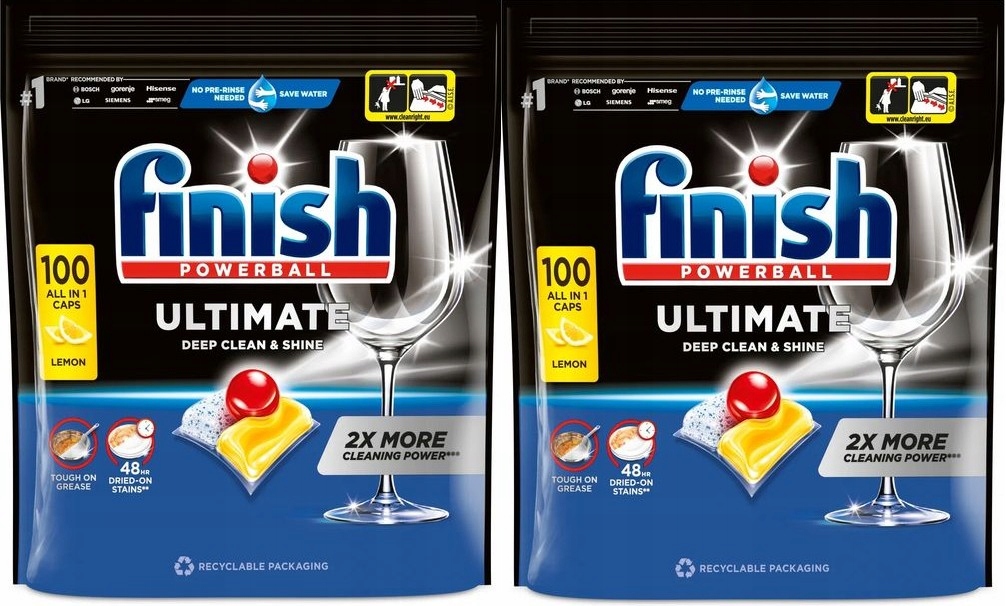 Kapsułki do zmywarki Finish Ultimate Cytrynowe do mycia naczyń 200 szt