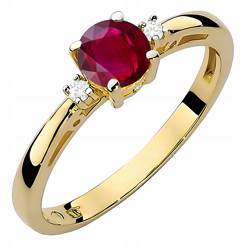 Prstýnek Zásnubní Rubín 0,60 ct Brilianty